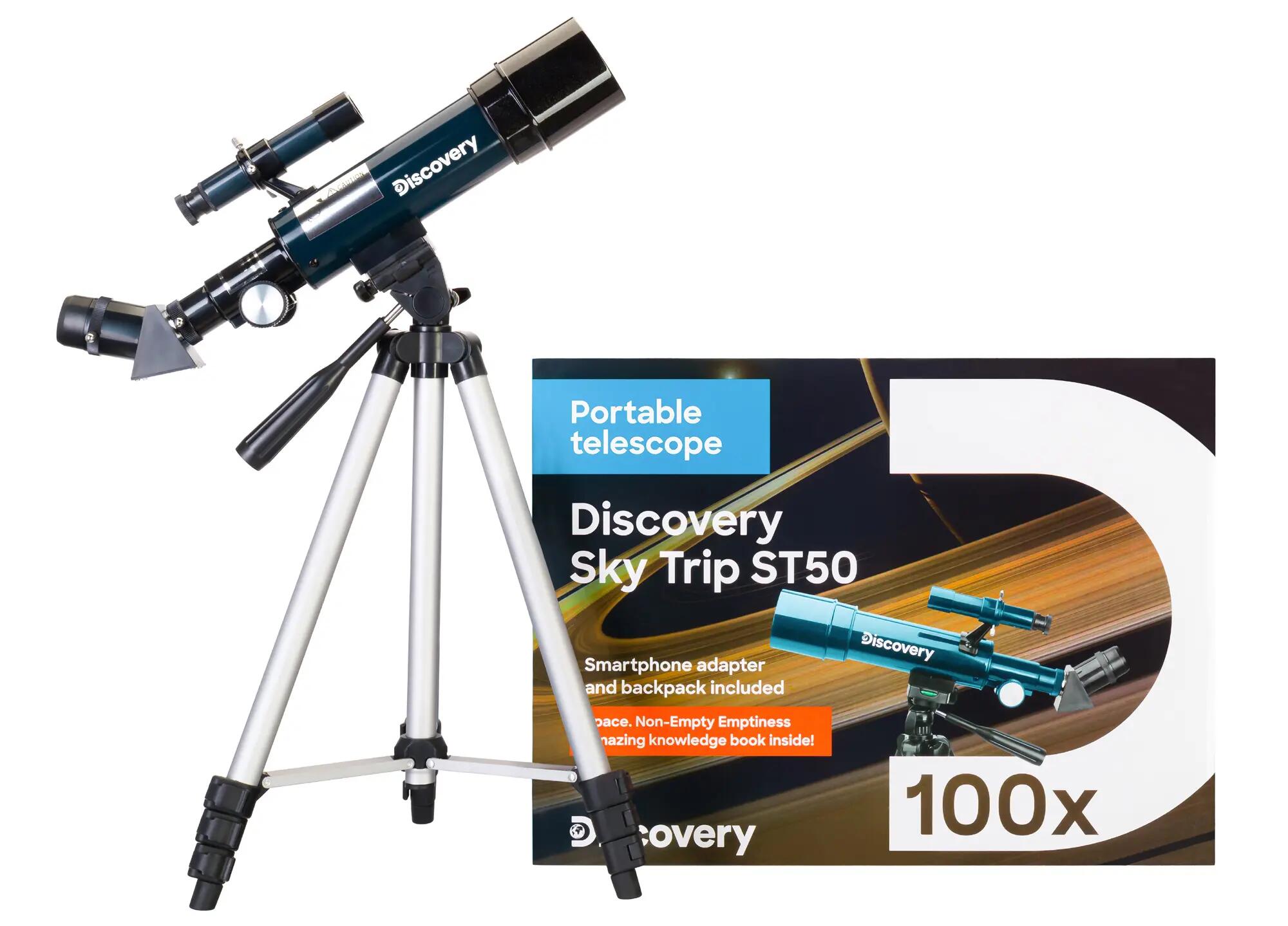 Telescopio Levenhuk Discovery Sky Trip ST50 con libro in inglese 2/15
