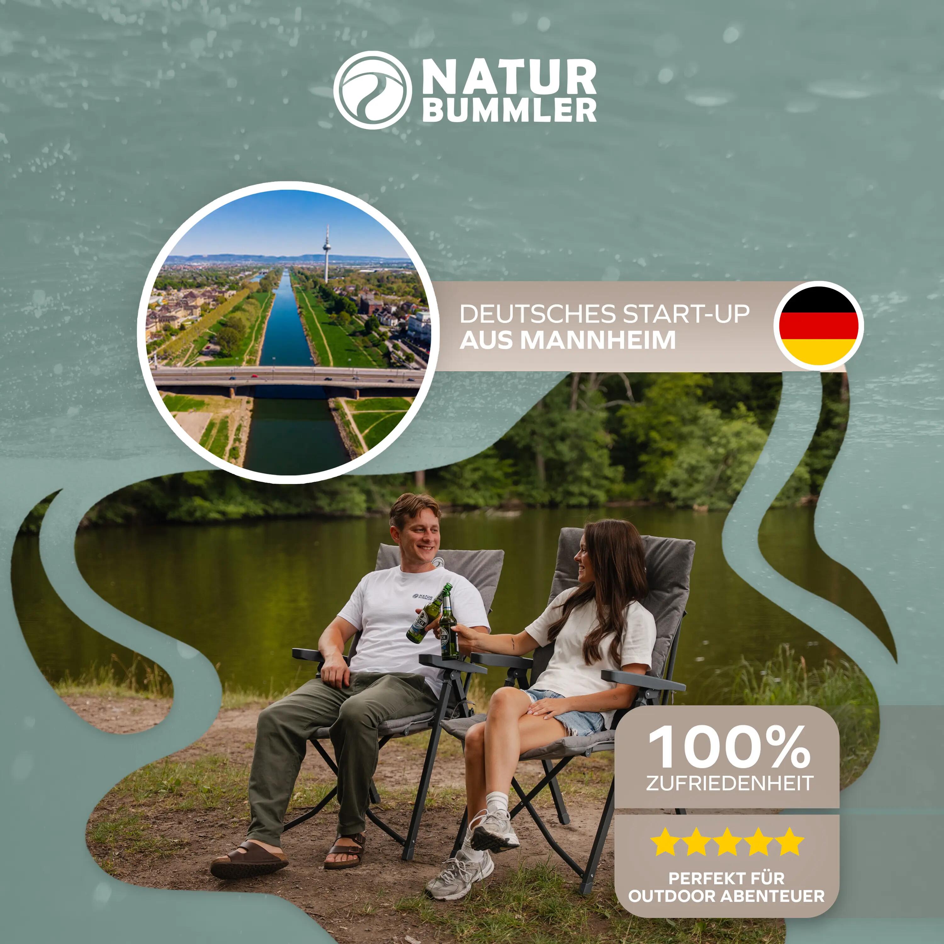 Erwachsene Camping Klappstuhl Hochlehner verstellbar Getränkehalter ErgoFlex Pro 5/5