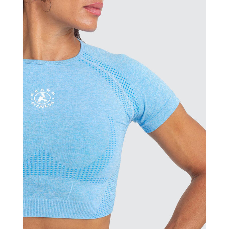 Reflex T-shirt, Dames fitness korte mouw blauw