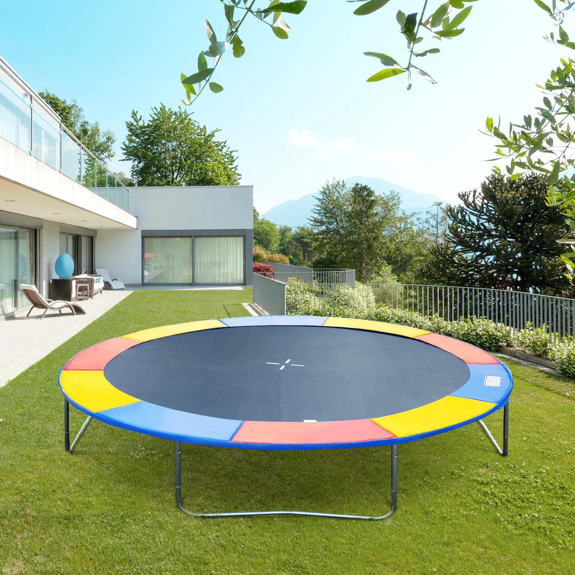 Bordure rembourrée pour trampoline, protection de jardin en plastique, Ø 244 cm, 4/9
