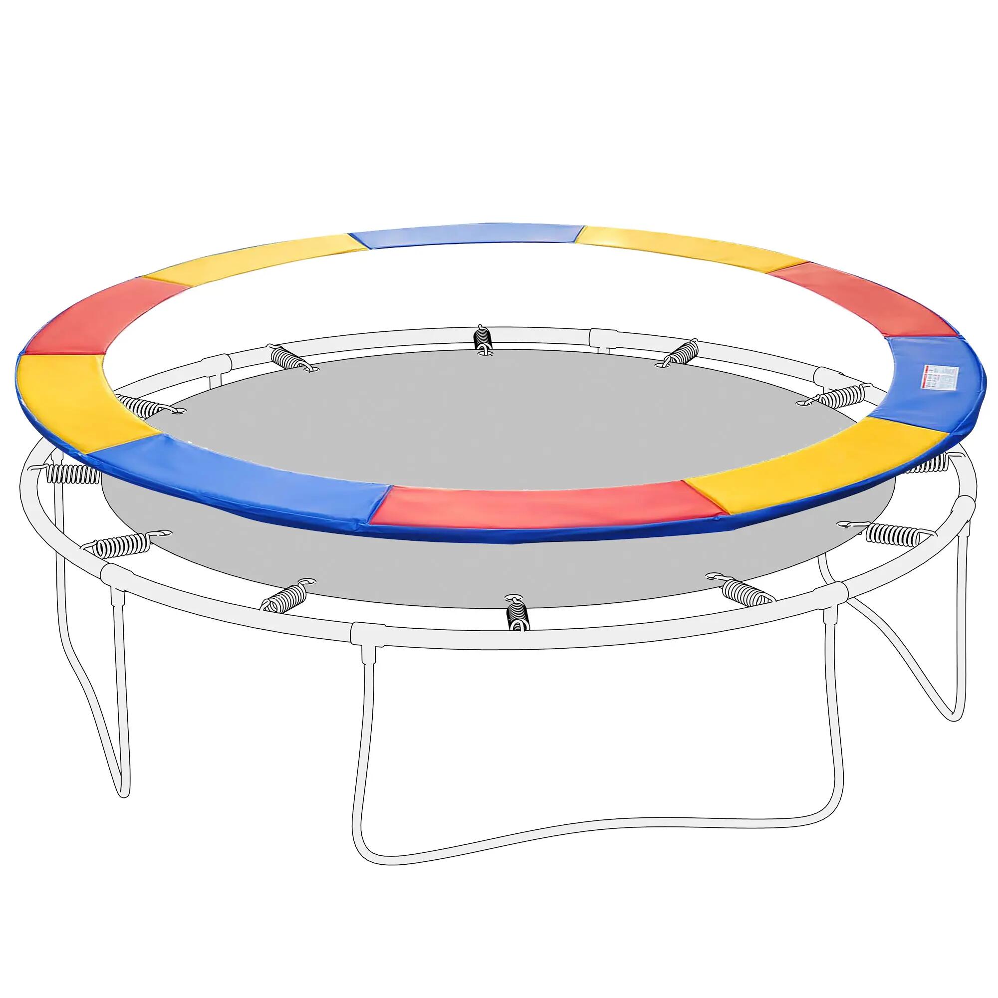 Bordure rembourrée pour trampoline, protection de jardin en plastique, Ø 244 cm, 2/9