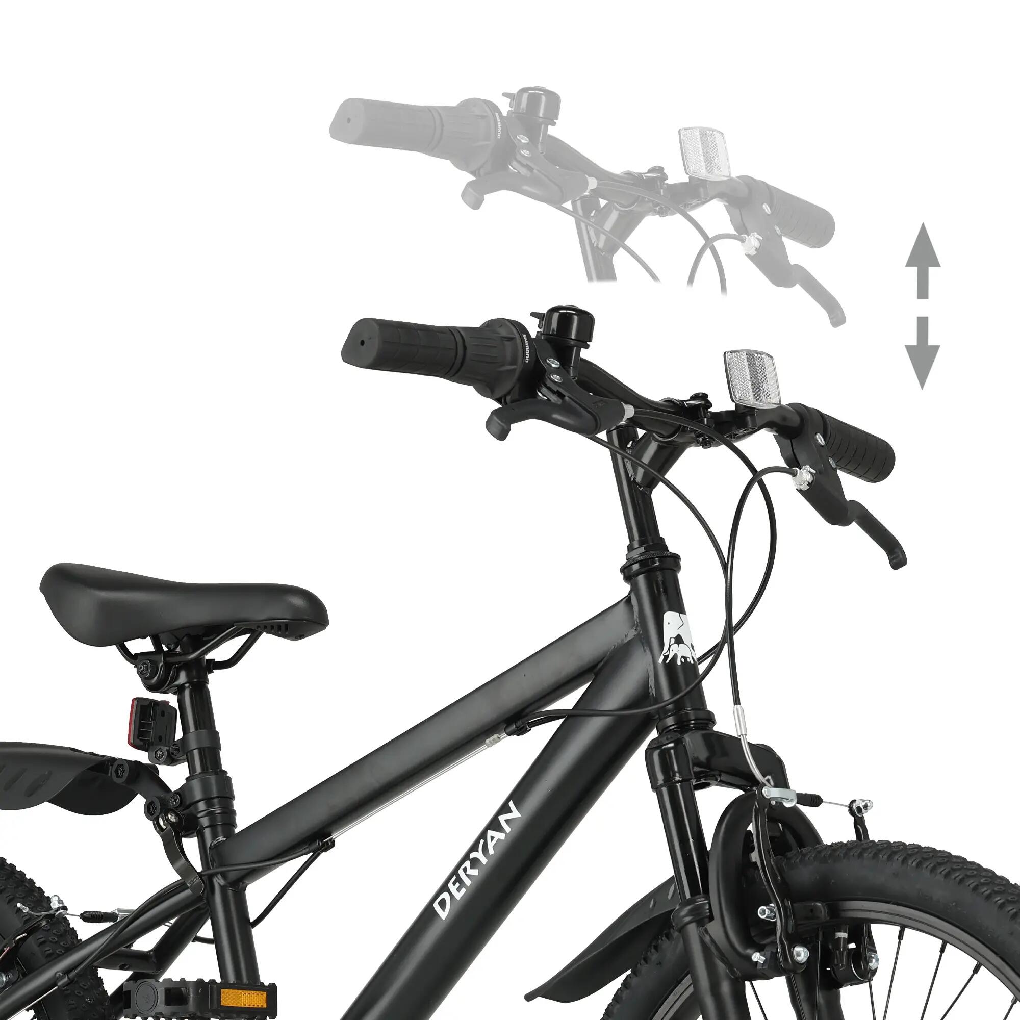 Deryan Mountain Bike Bambini 20 Pollici - Regolabile - Nero 6/11