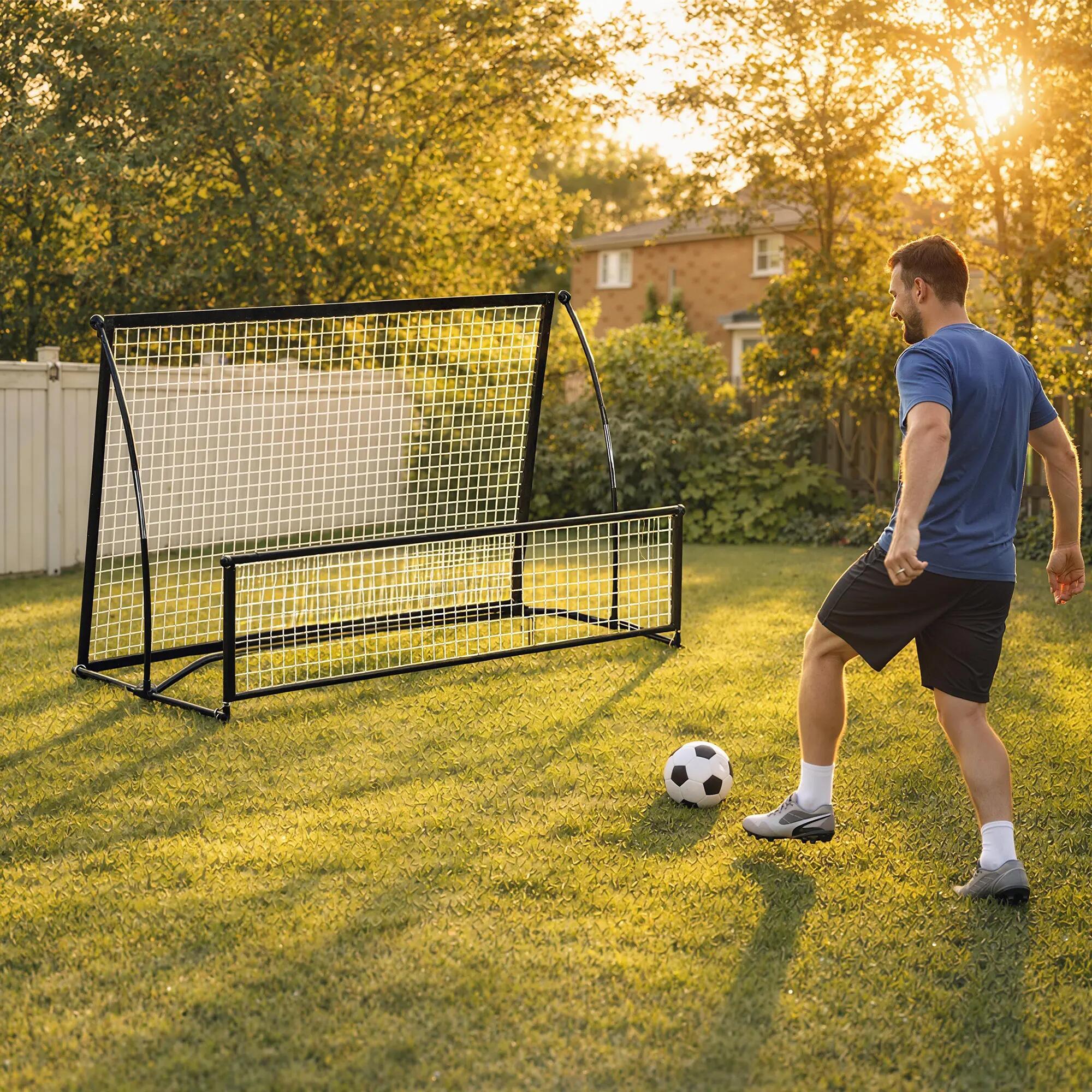 Rebondisseur - football - double face pliable - noir 4/6