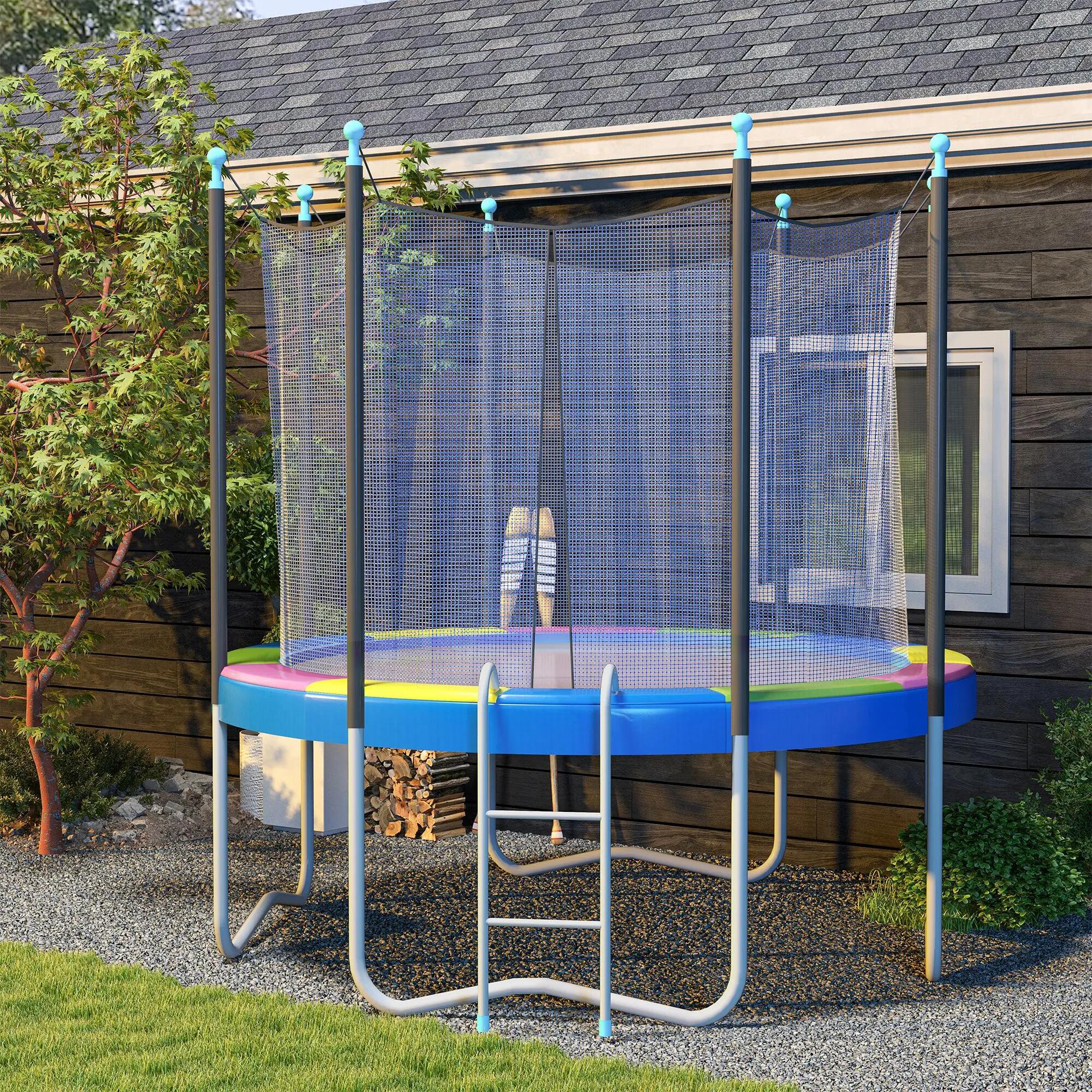 Housse de trampoline Ø366x30 cm, pliable et portable, en plastique, PE et mousse 4/9
