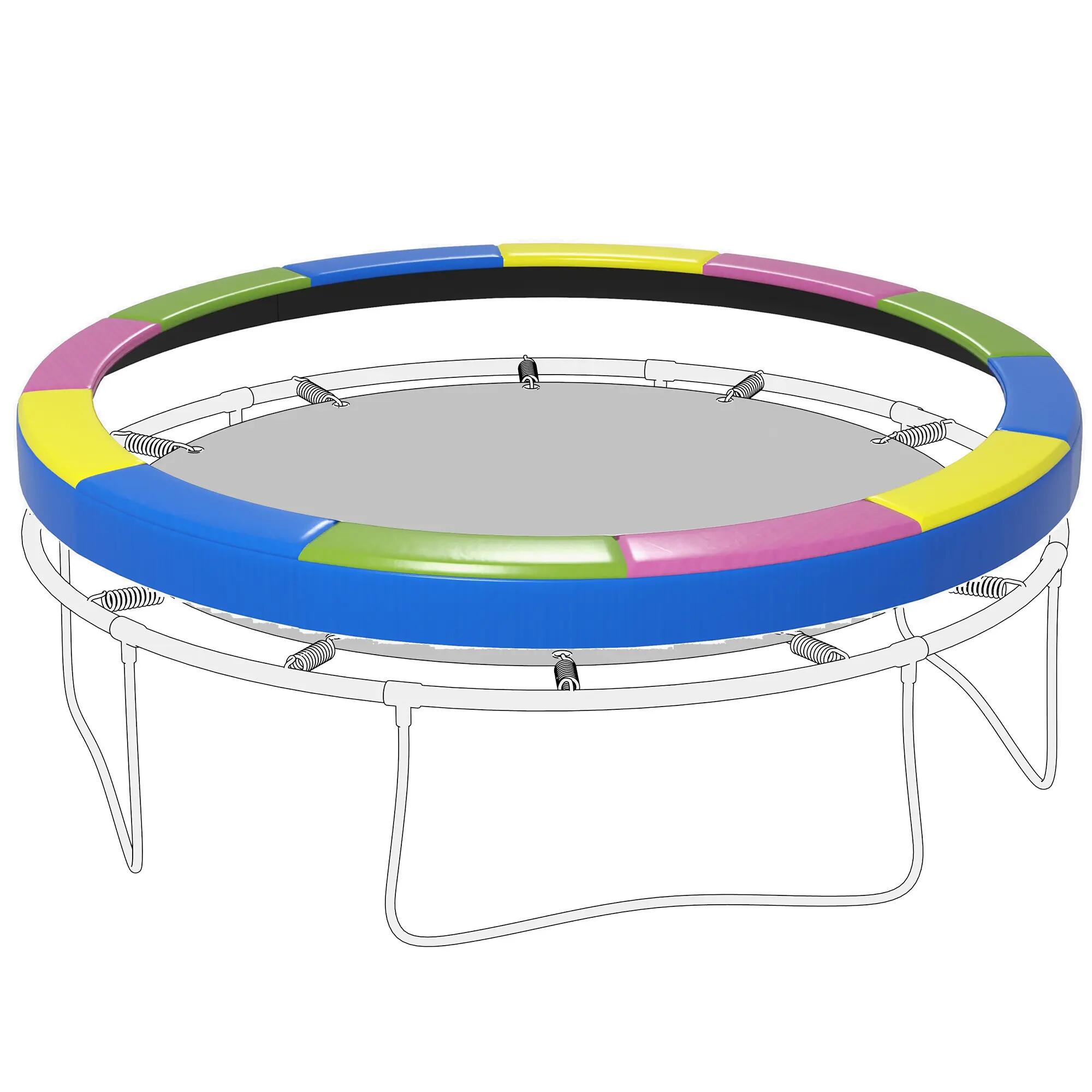 Housse de trampoline Ø366x30 cm, pliable et portable, en plastique, PE et mousse 2/9