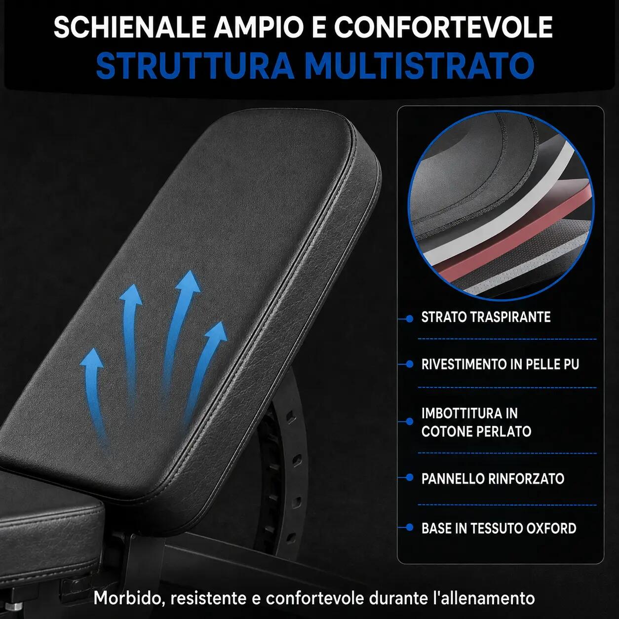 Panca Palestra Regolabile Inclinabile 400 Kg Declinabile Multifunzione Home Gym 7/7