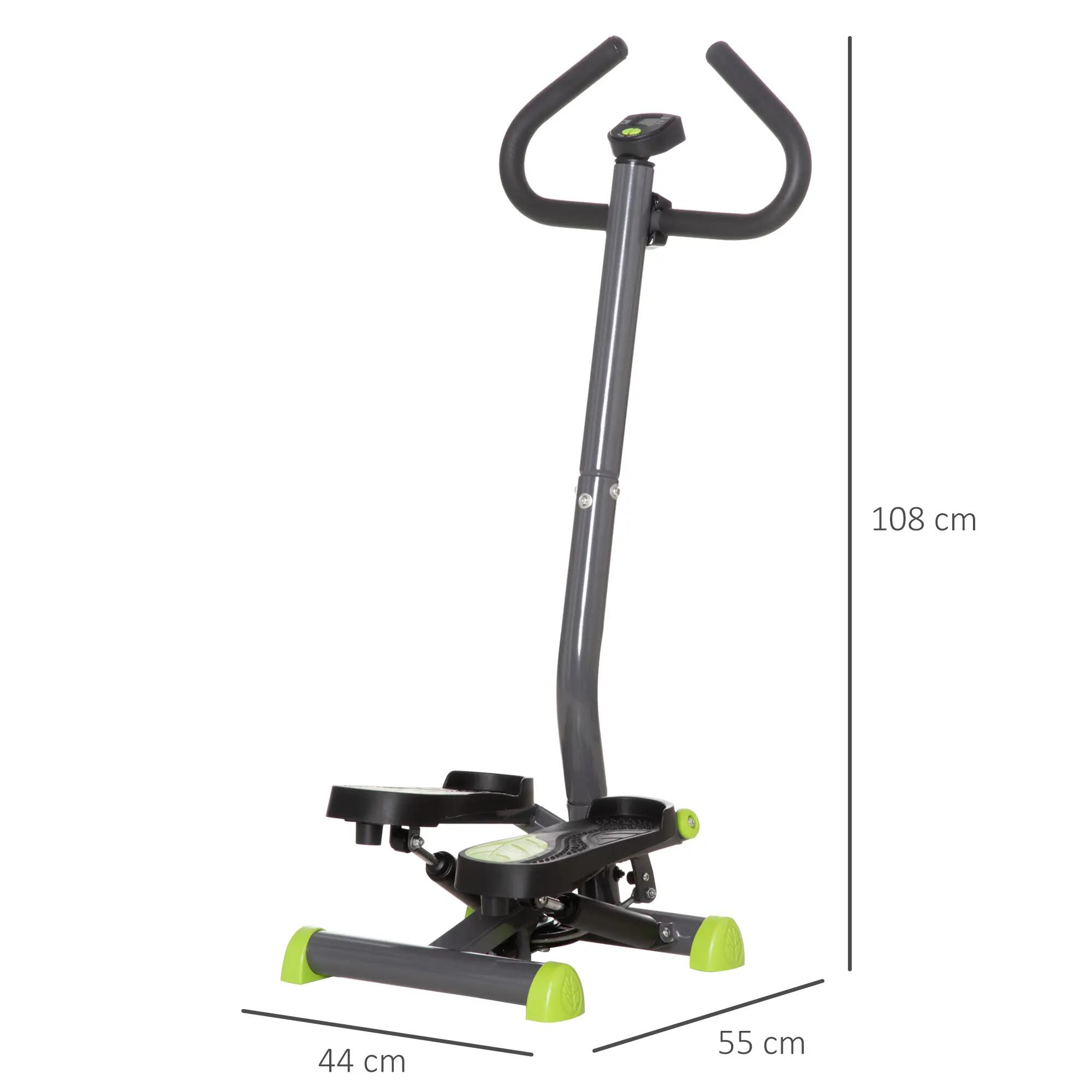 Vélo elliptique avec guidon, pédales antidérapantes et écran LCD, acier et ABS, 5/9