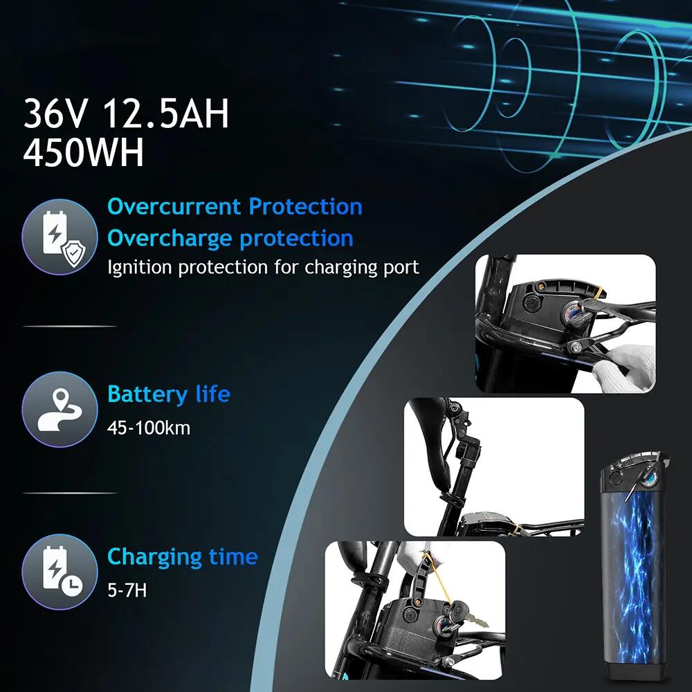 Bici electrică KAISDA K7 pentru femei motor 250W baterie 36V 4/7