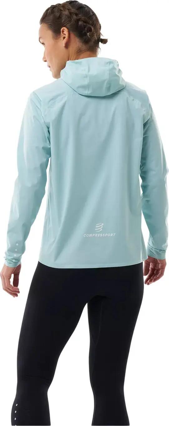 Giacca impermeabile Compressport Tempest blu da donna 2/4