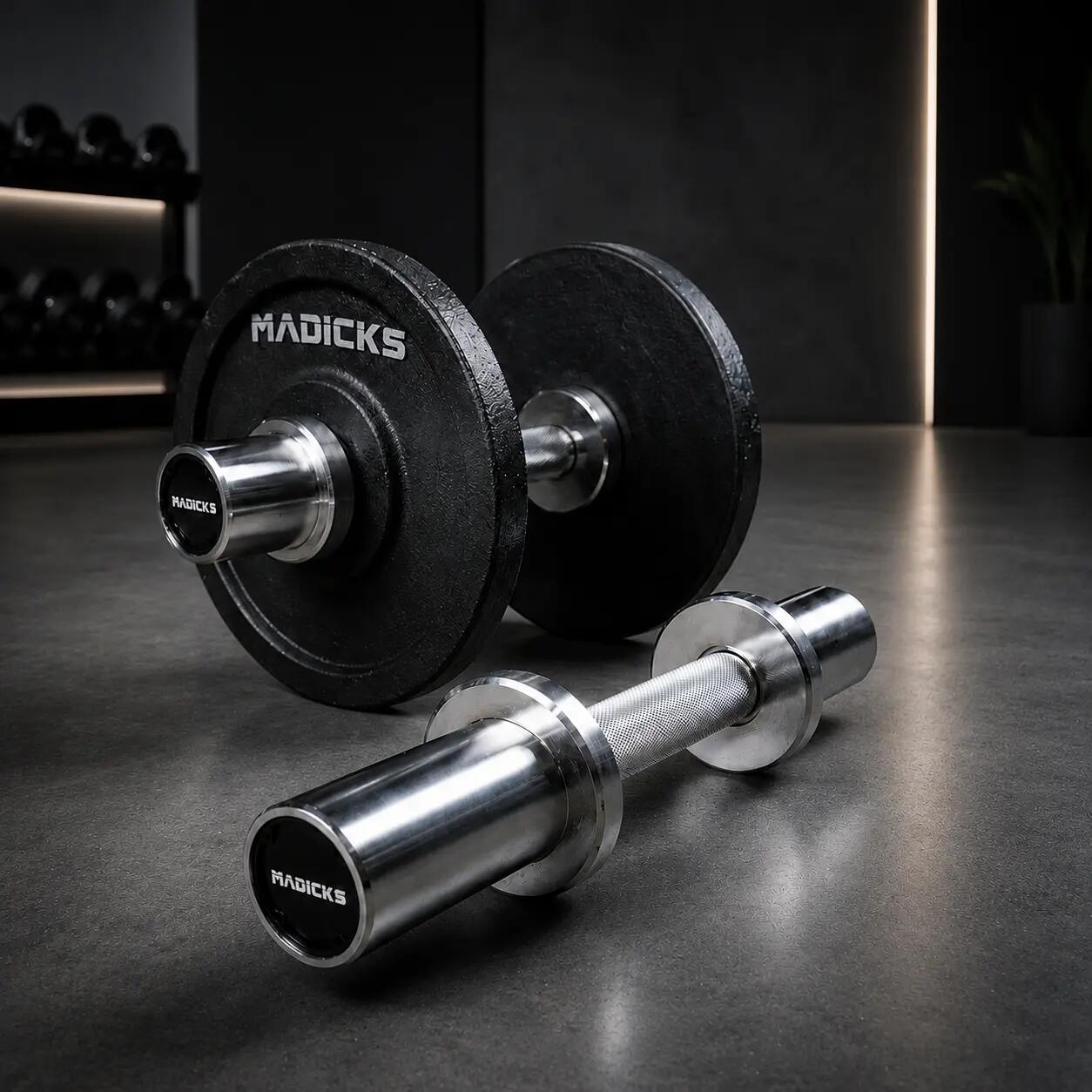 Manubrio Olimpionico Caricabile 50 mm Cromato Bilanciere Palestra Fitness Pesi 5/5