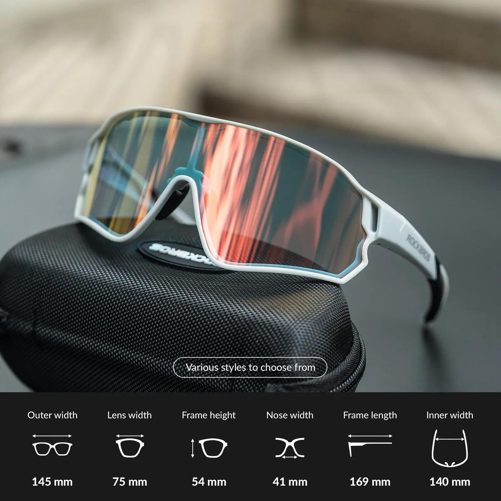 Lunettes de vélo photochromiques avec verres PC 5/6