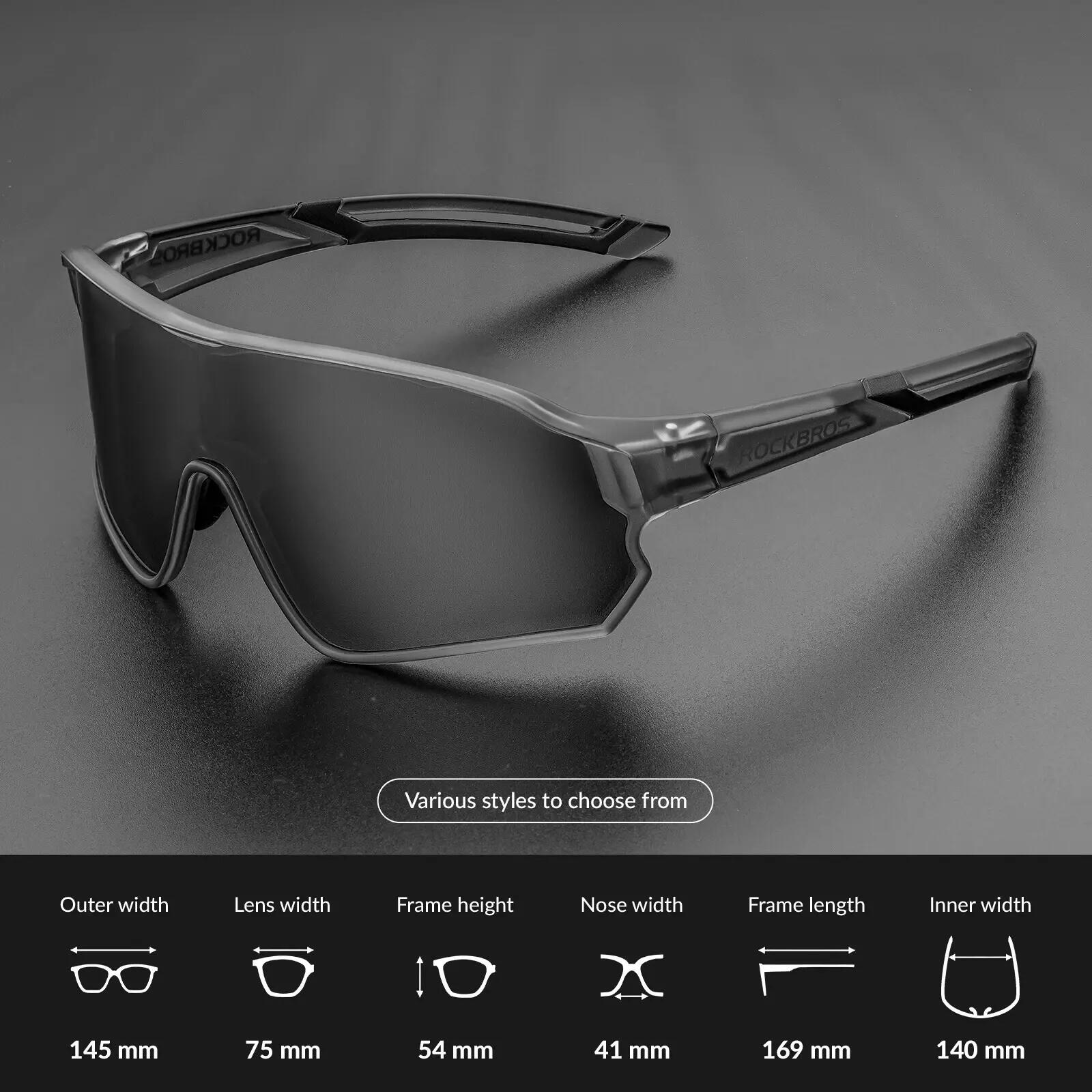 Lunettes de vélo polarisées avec verres PC 3/5