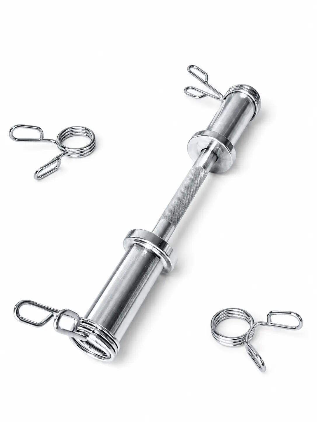 Manubrio Olimpionico Caricabile 50 mm Cromato Bilanciere Palestra Fitness Pesi 4/5