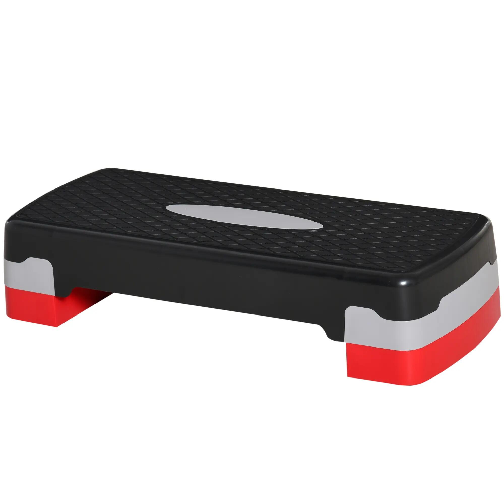 Stepper aérobique, hauteur réglable sur 2 niveaux, 68 x 28 x 15 cm, noir, gris e 2/9