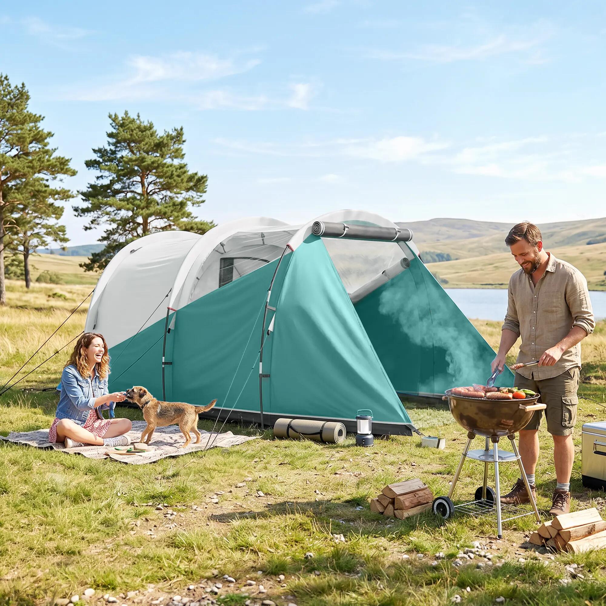 Tente de camping - Camping - Unisexe - Tunnel 3 places étanche - MATEIN - Vert 3/6