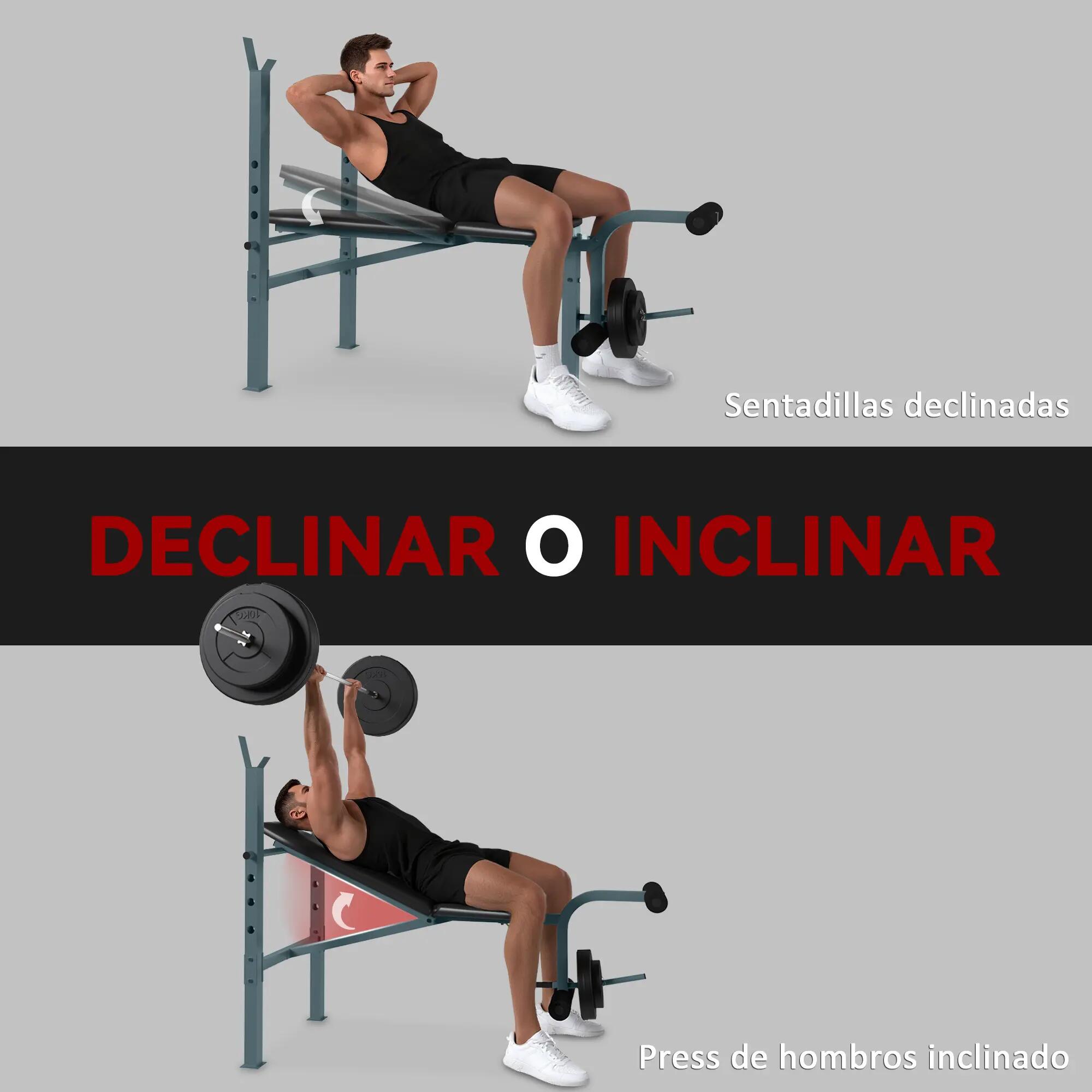 Banc de musculation à hauteur réglable, banc multifonctionnel pour la 7/9