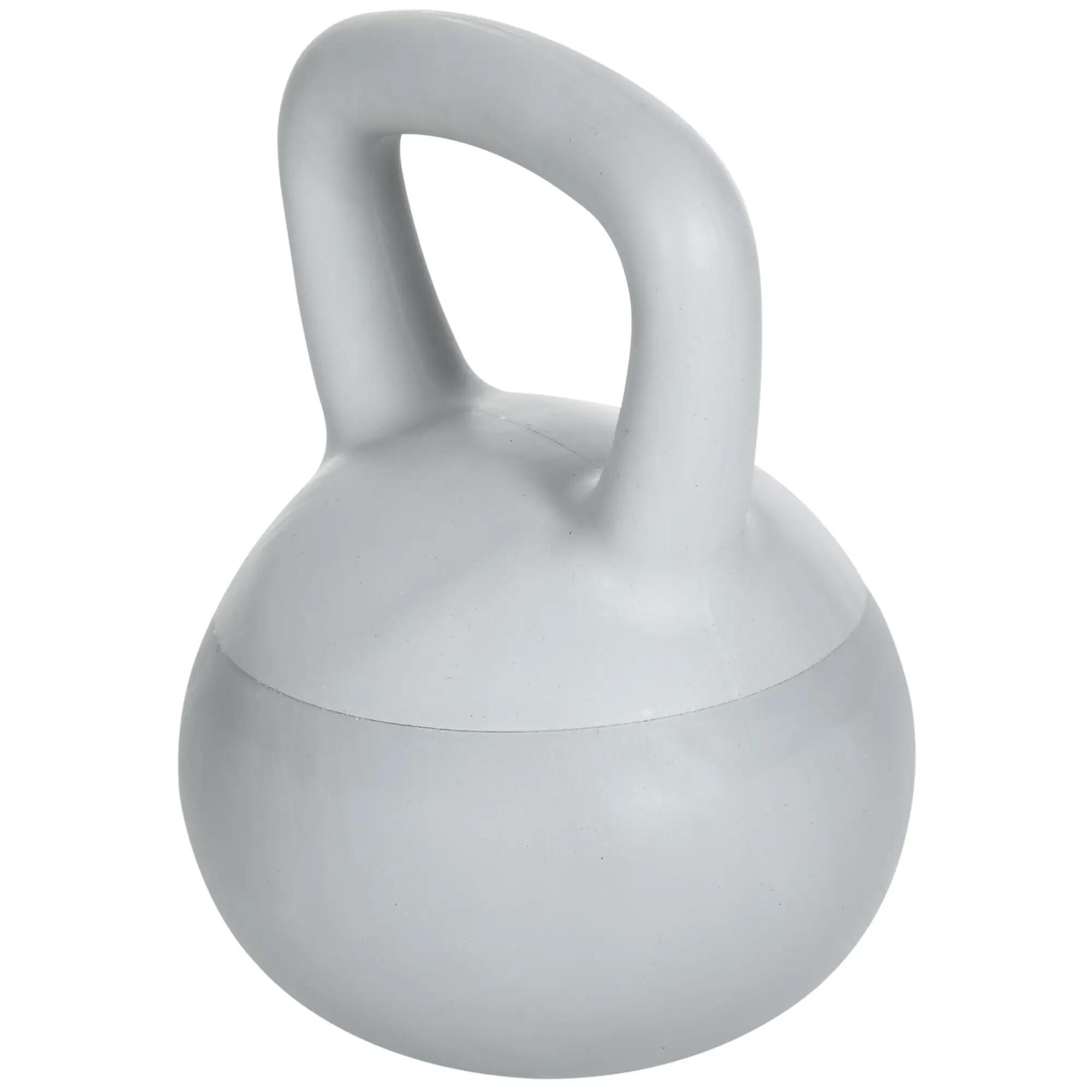 Kettlebell - Cardio-training - Unisexe - Kettlebell 4 kg en PVC et sable - Gris 2/6