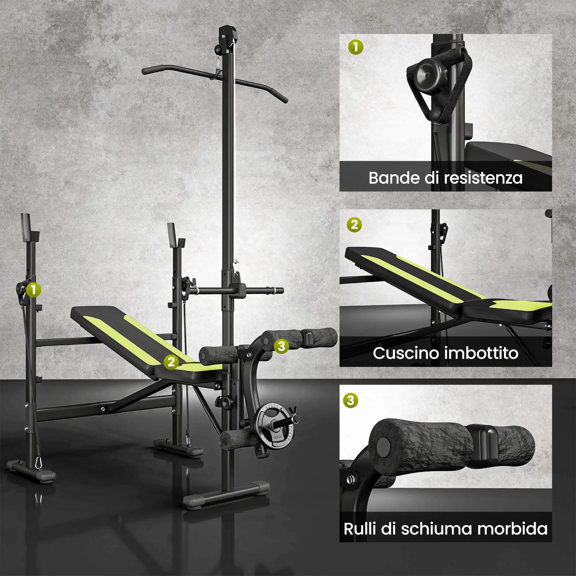 Banc de musculation multifonctionnel avec dossier réglable sur 3 niveaux 9/9