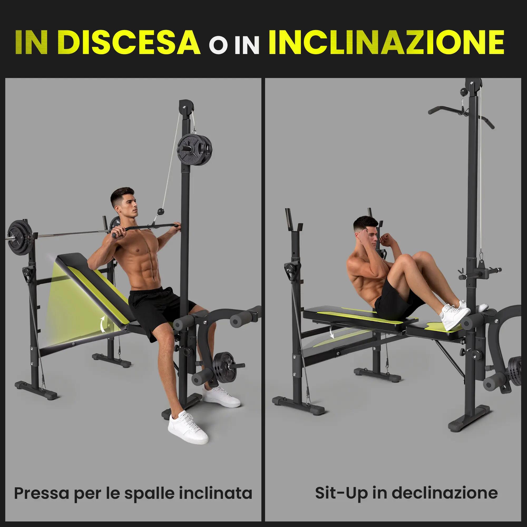 Banc de musculation multifonctionnel avec dossier réglable sur 3 niveaux 7/9