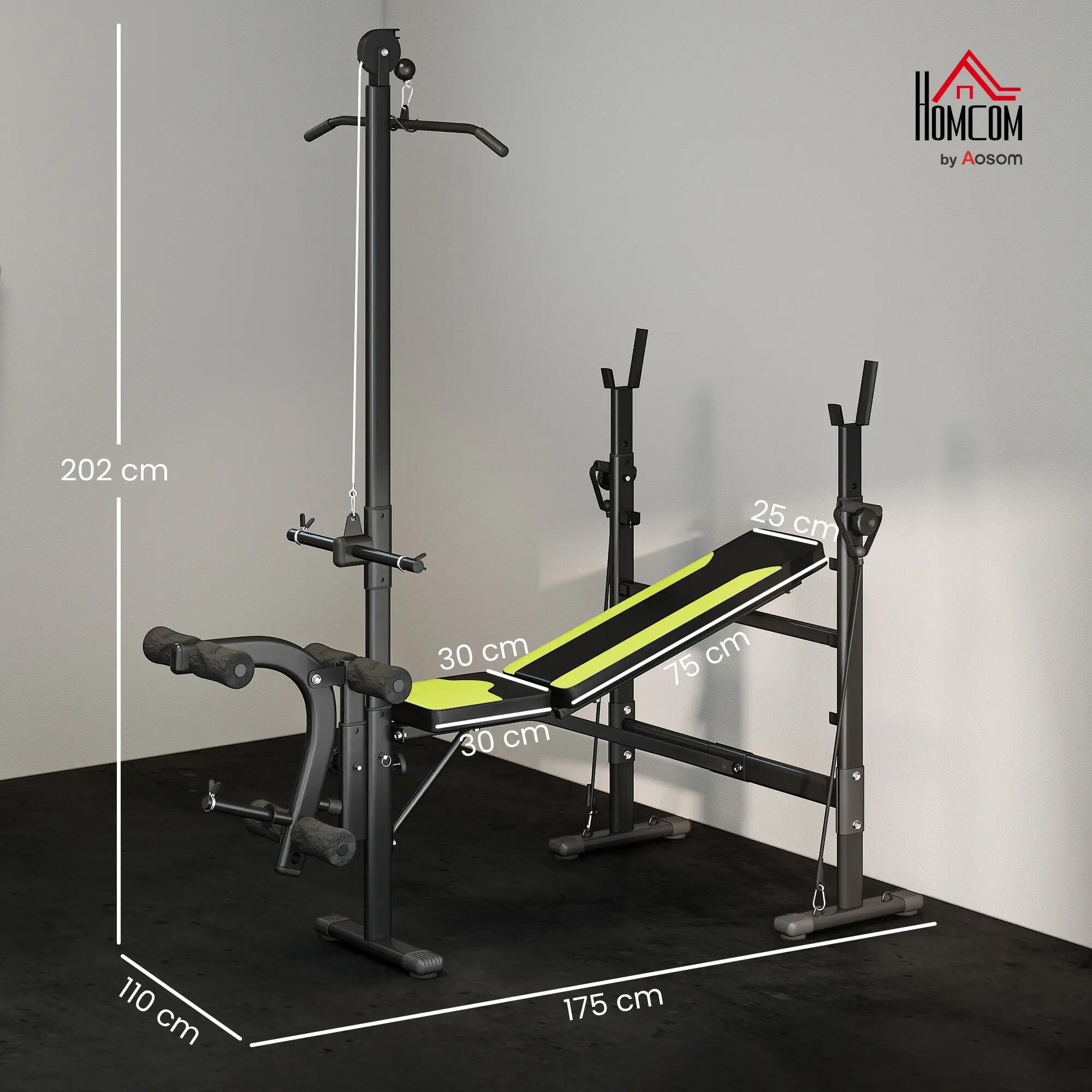 Banc de musculation multifonctionnel avec dossier réglable sur 3 niveaux 5/9