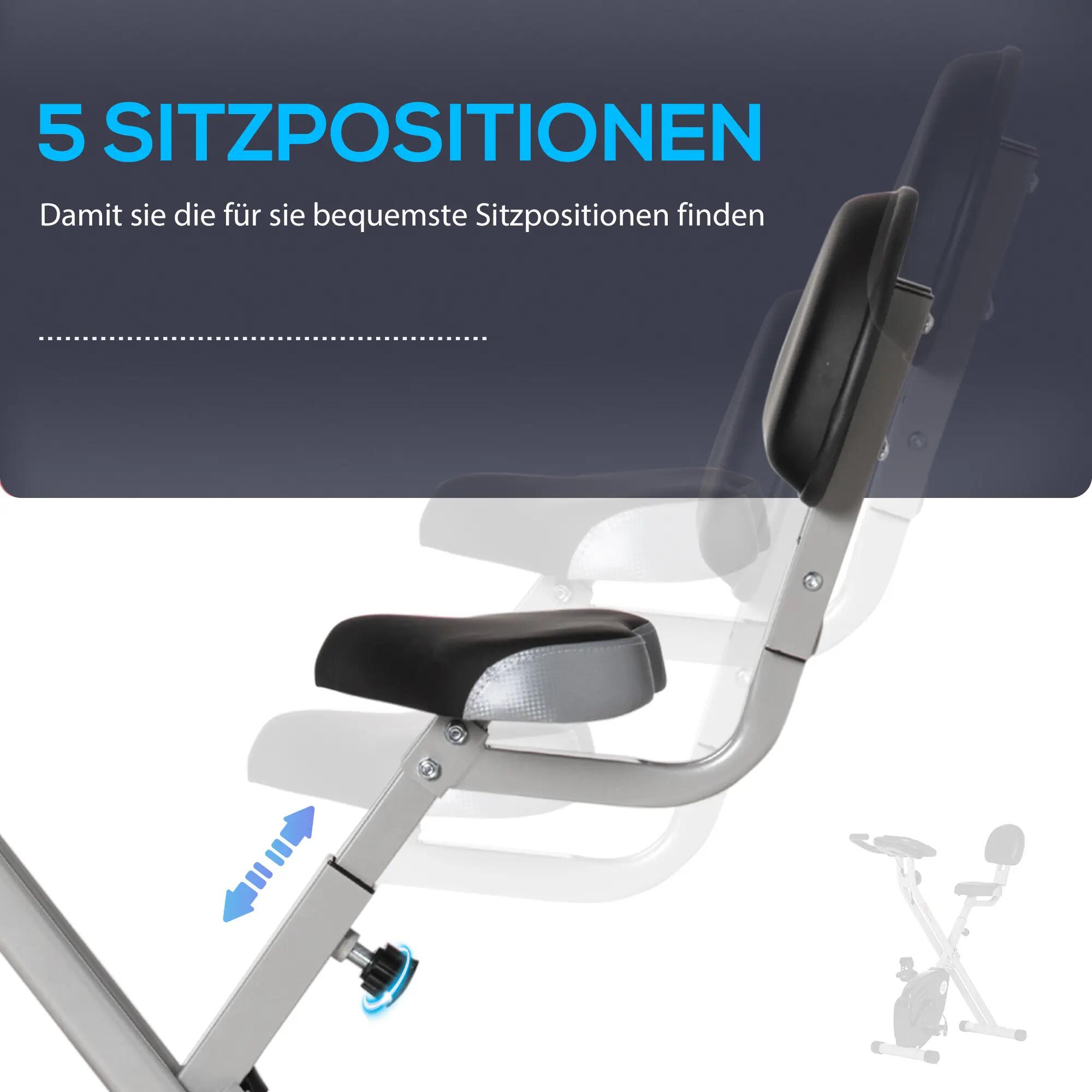 Vélo d'appartement avec 8 niveaux de résistance magnétique réglables, hauteur 8/9