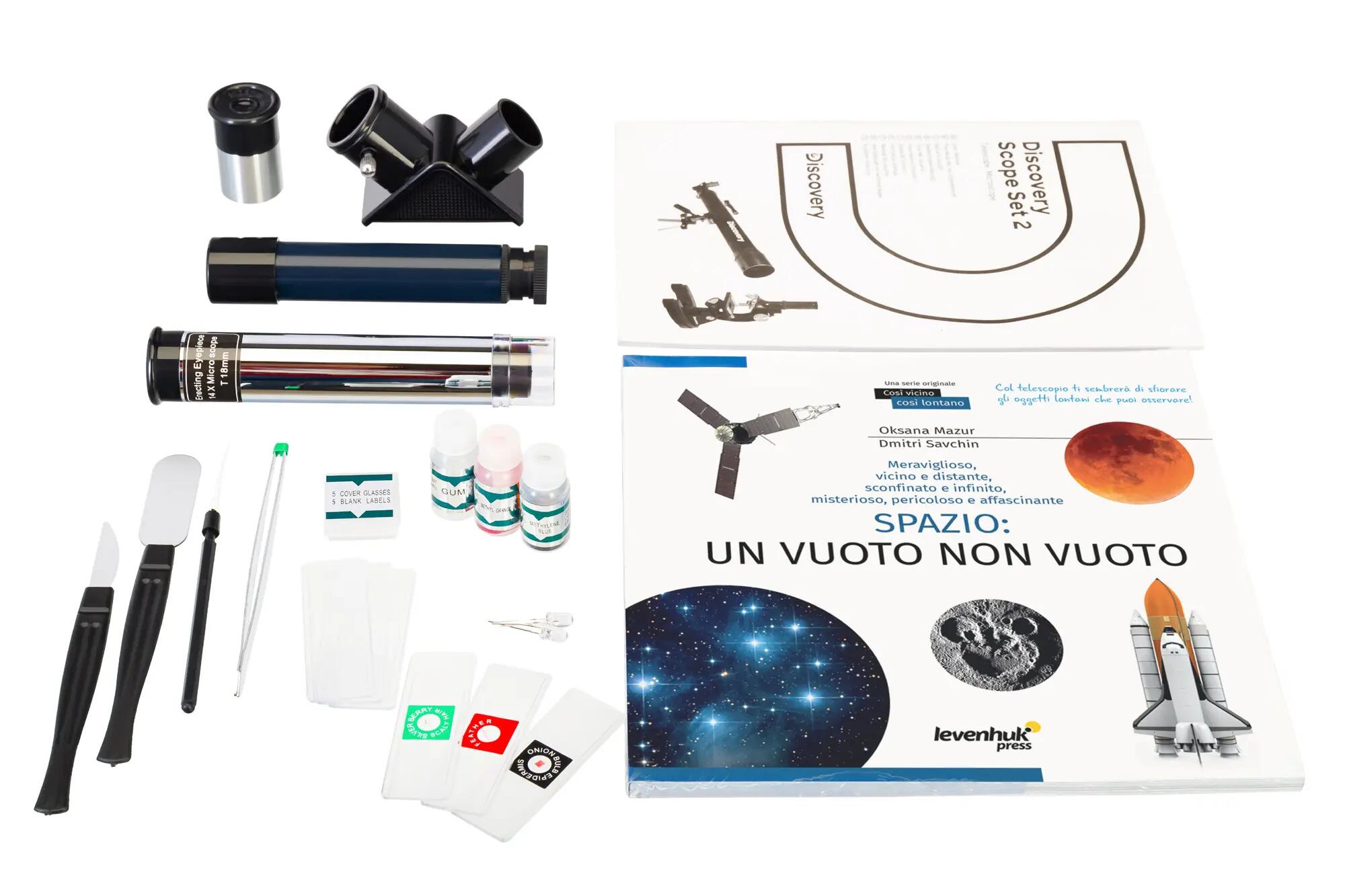 Set Levenhuk Discovery Scope 2 con libro in italiano 3/15