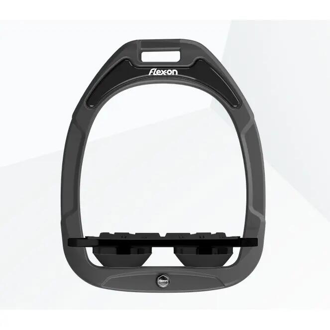 Flat Grip Stirrups Anthracite/Black/Black Flex-On Green Composite