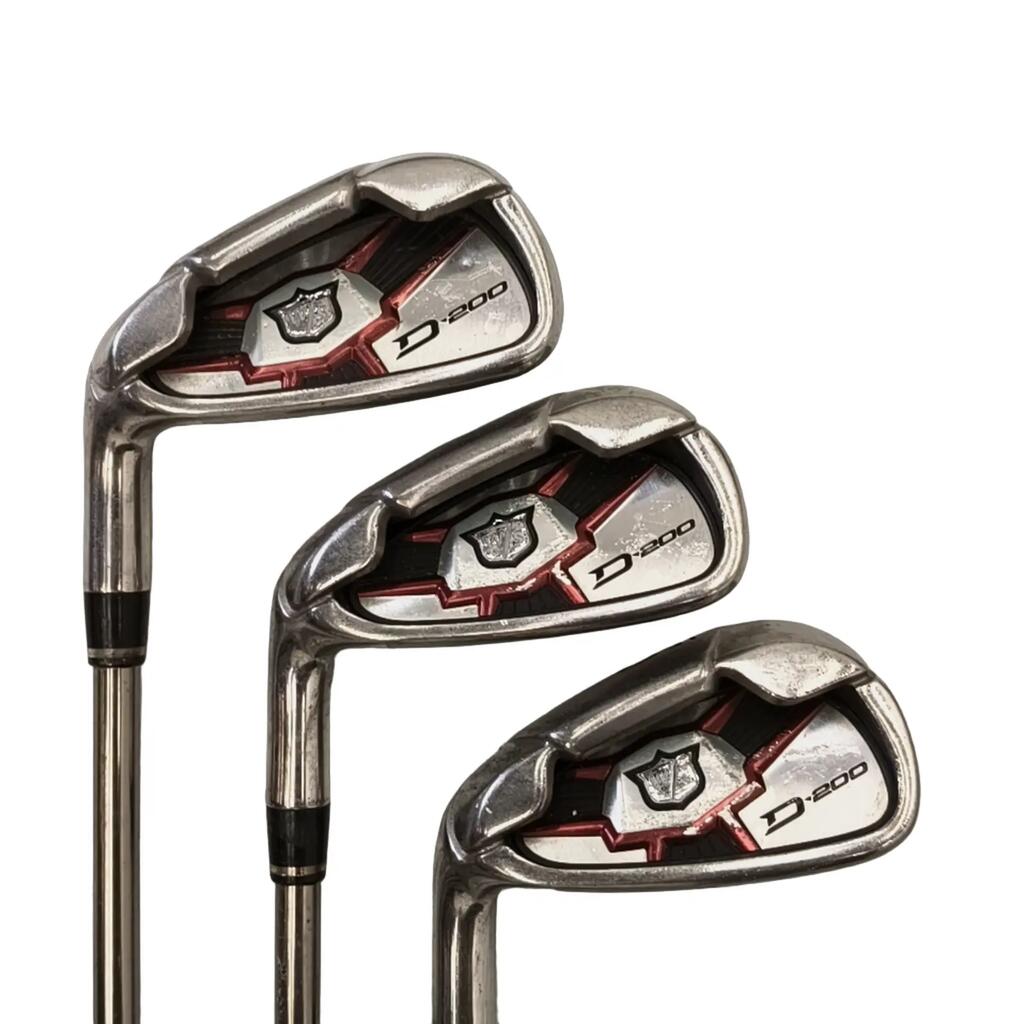 Left Wilson D200 iron set / 5-PW+SW / Flex Regular / Graphite