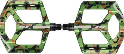 Paar platte pedalen ht components supreme ans10 camo groen