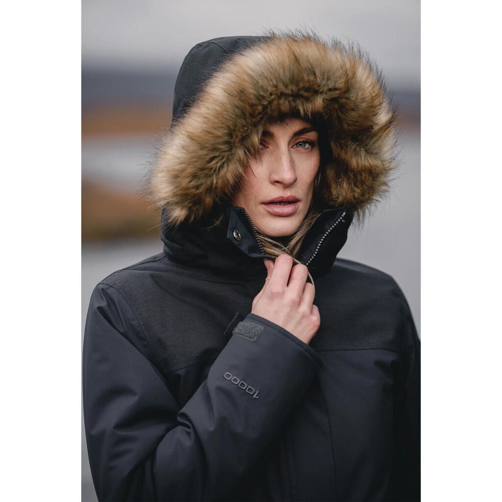 Womens Waterproof Jacket Padded Longer Length Coat Removable Hood Miranda