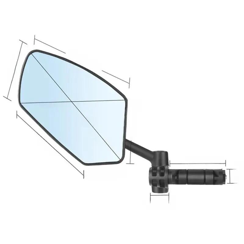 Retrovisor de guiador de bicicleta rotativo espelho de segurança 7/7