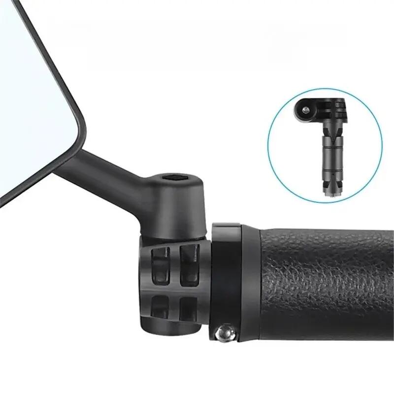 Retrovisor de guiador de bicicleta rotativo espelho de segurança 5/7