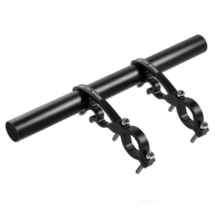 Extension de guidon vélo aluminium double collier pour lampe GPS et compteur