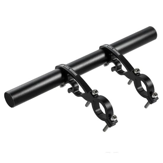 Extension de guidon vélo aluminium double collier pour lampe GPS et compteur