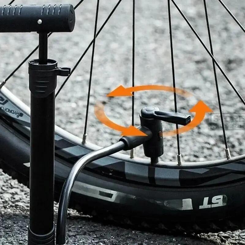 Bomba de bicicleta portátil com manómetro 2/3