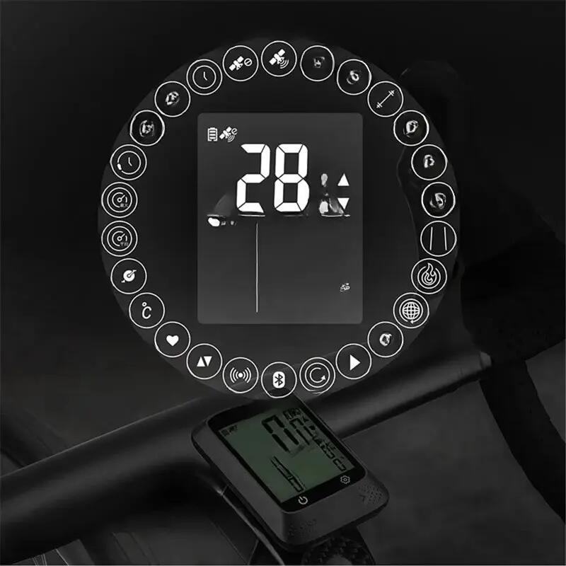 Bezdrátový GPS cyklopočítač pro MTB a silnici s digitální rychlostí 4/7