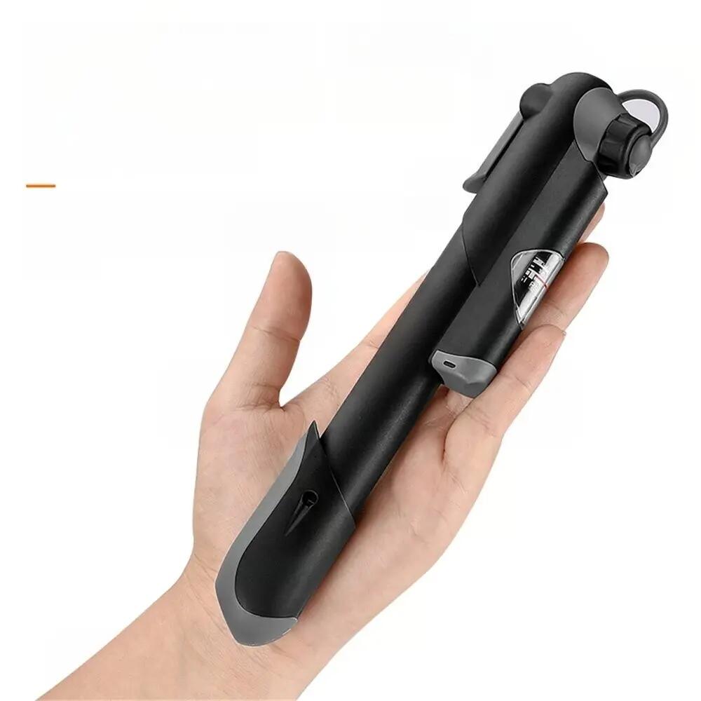 Pompa bici manuale portatile con manometro 4/7