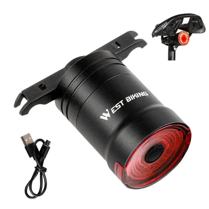 Light rear smart bike waterproof brake detection seat mount 1/7