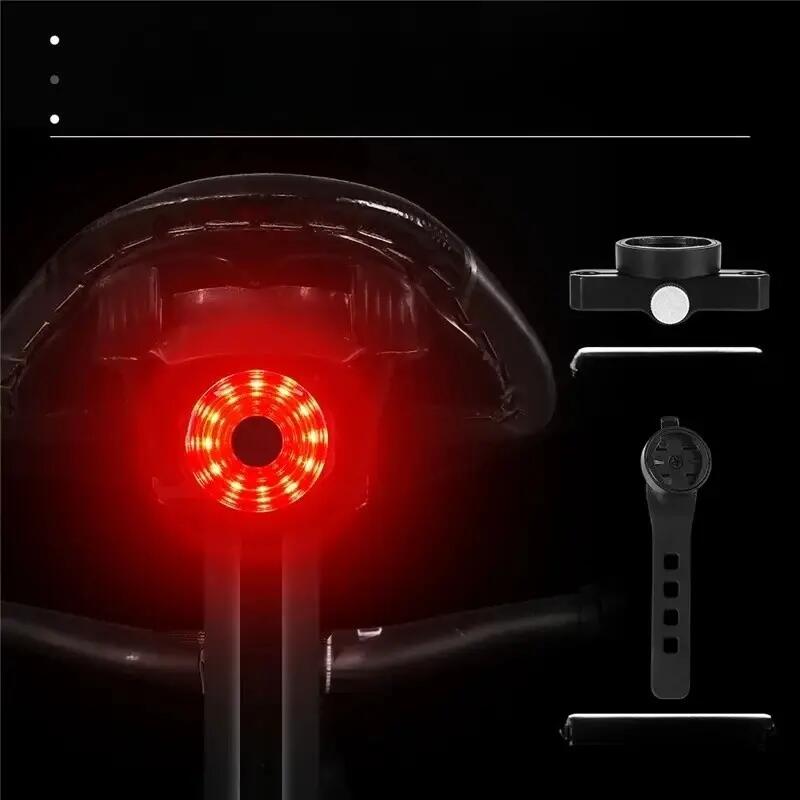 Achterlicht fiets LED oplaadbaar USB slimme reminductie 6/7