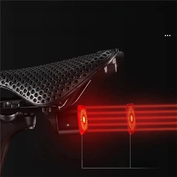 Feu arrière intelligent de vélo détection de frein avec affichage de batterie 5/7