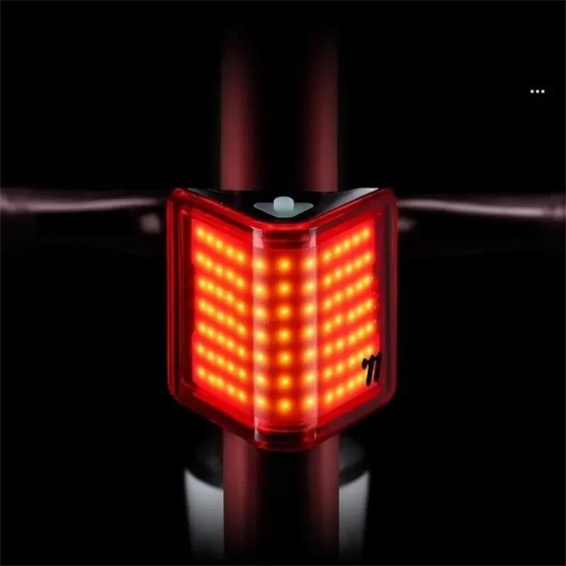 Tylne światło rowerowe trójkąt 8 trybów COB LED 4/4