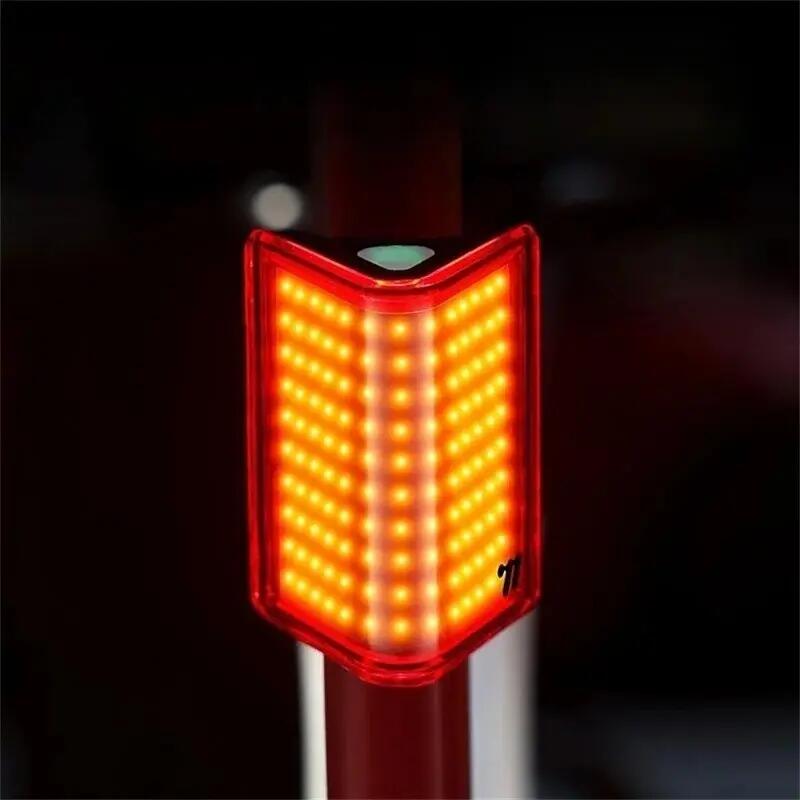 Tylne światło rowerowe trójkąt 8 trybów COB LED 3/4