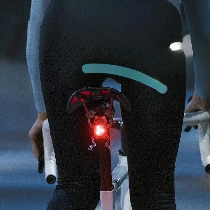 Luce posteriore bici LED impermeabile forma rana 4/4