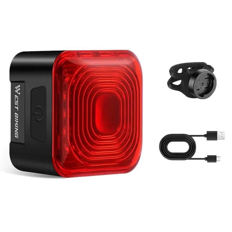 Lampa spate inteligenta bicicleta detectare frana cu afisaj baterie