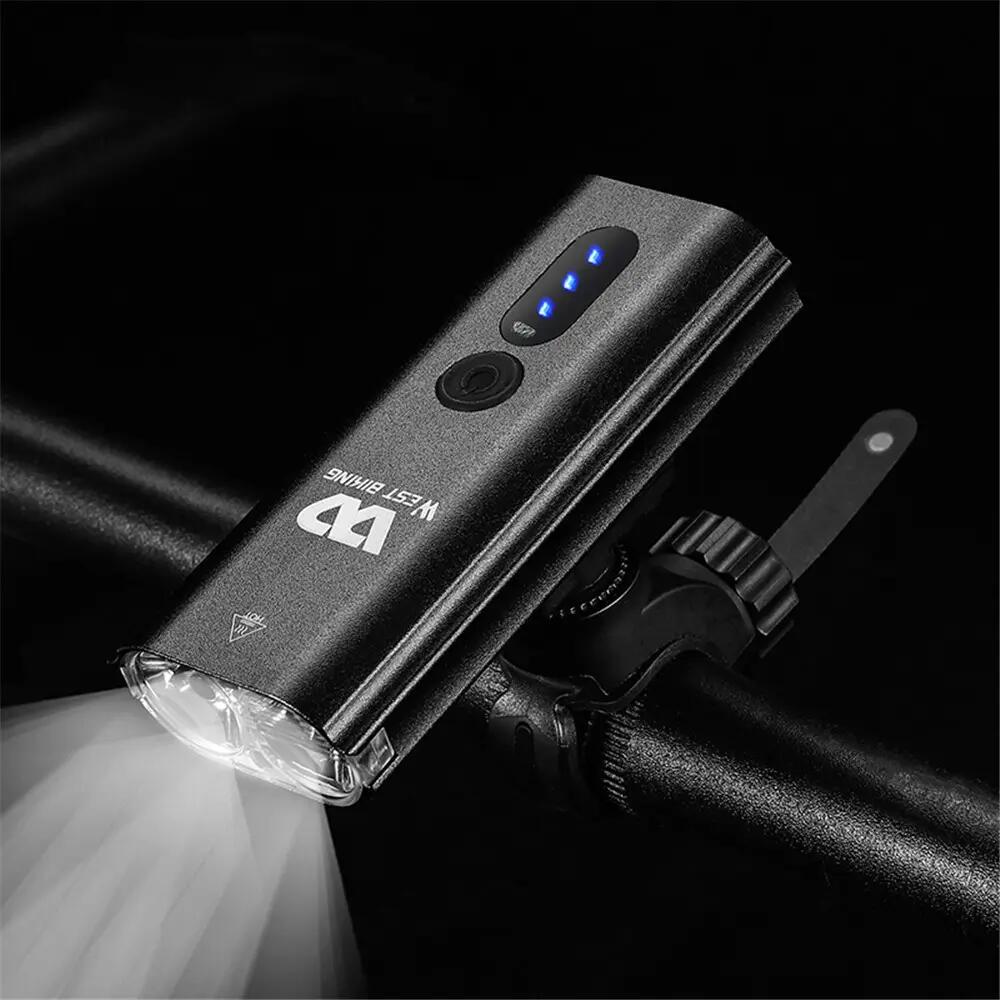 Nepromokavá dobíjecí USB lampa na kolo s displejem baterie 5/7