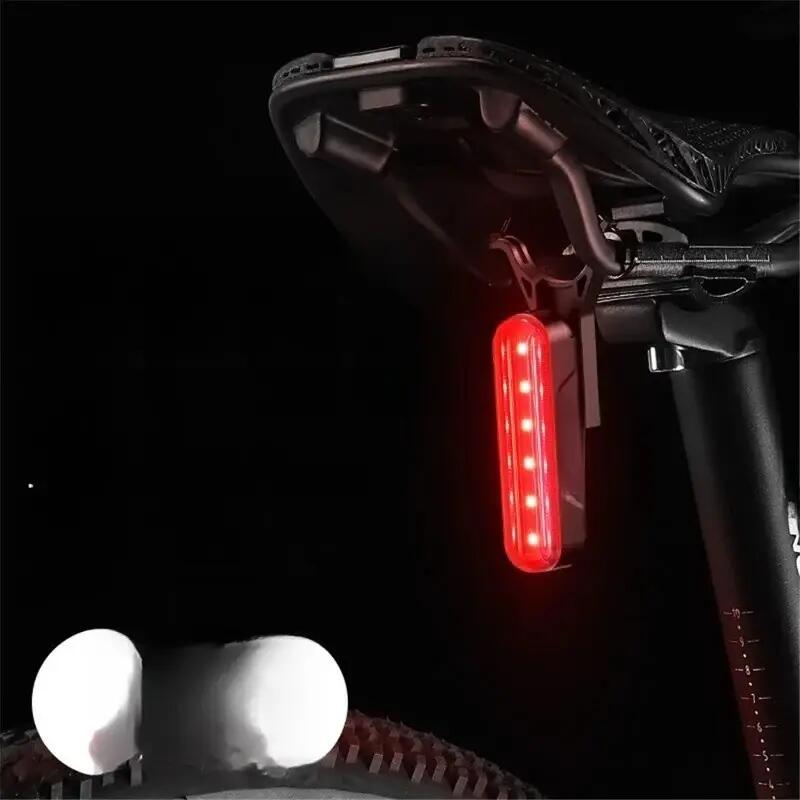 Luce posteriore bici USB modi avviso sicurezza 5/7
