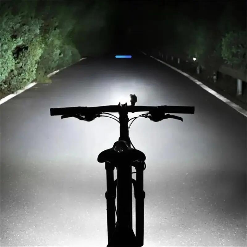 Faro bicicleta detección luz inteligente impermeable 4/7