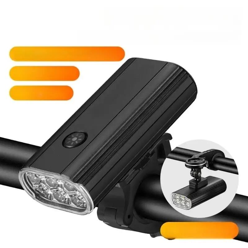Lampa na kierownicę rowerową wysoka moc wodoodporna 2/7