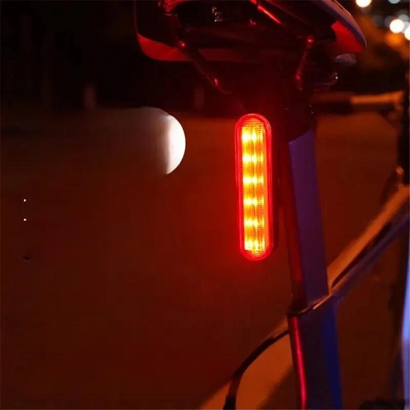 Luce posteriore bici USB modi avviso sicurezza 7/7