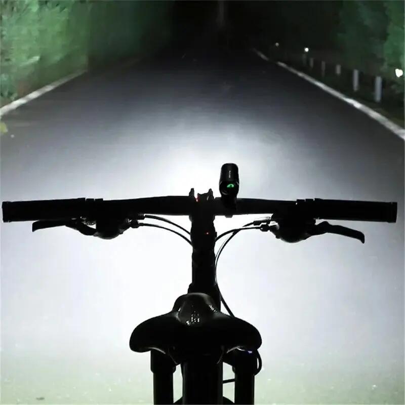 Phare avant de vélo lumineux en alliage d'aluminium 3/7